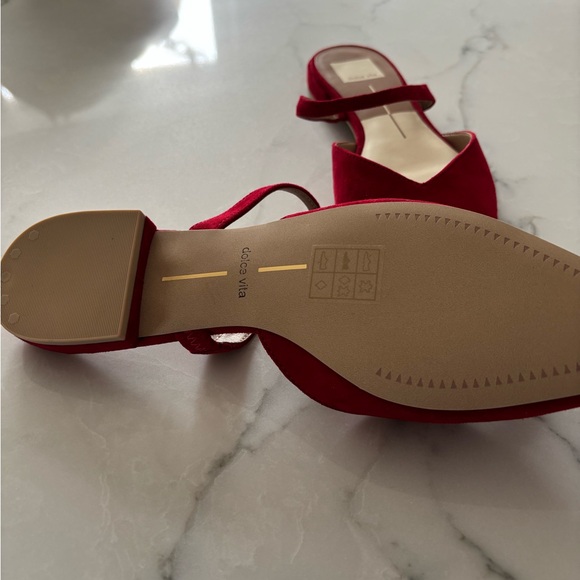 Dolce Vita Red Pointed-Toe Mules - Picture 3 of 4